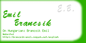 emil brancsik business card